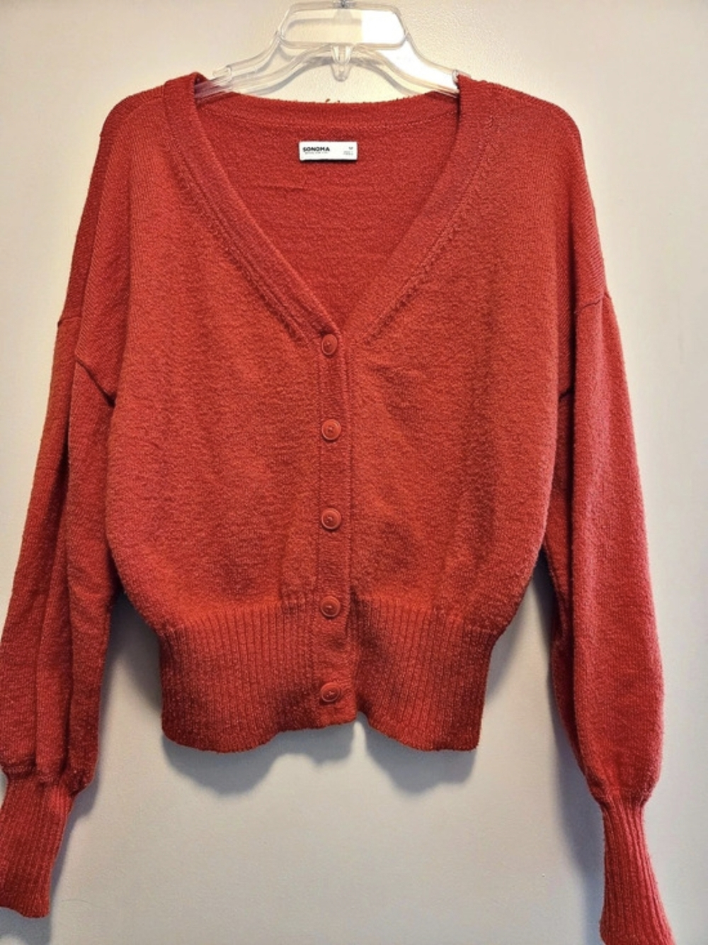Sonoma Women's Cardigan in Orange Size Medium